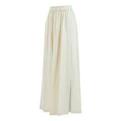 Istanbul Loose Fit Elastic Waist Long Pants - Beige