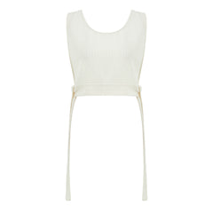 Istanbul Loose Fit Square Neck Bustier Top - Beige