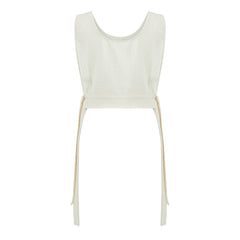 Istanbul Loose Fit Square Neck Bustier Top - Beige