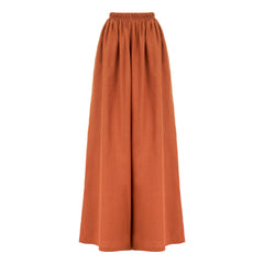 Marrakesh Loose Fit Elastic Waist Long Pants - Brick
