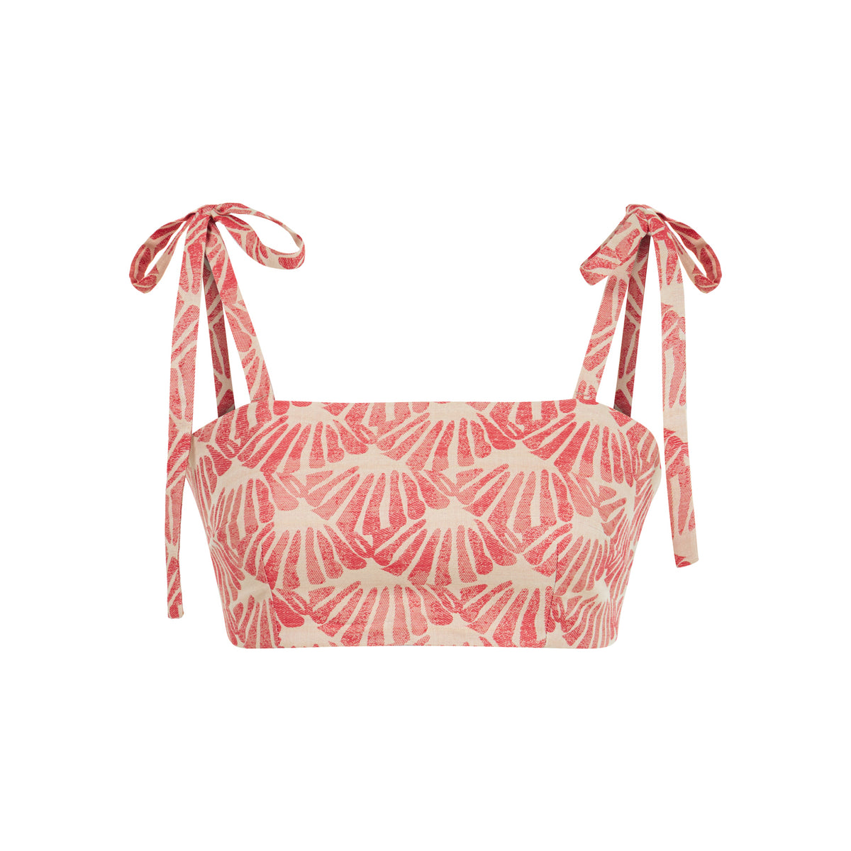 Palermo Bustier Crop Top - Red
