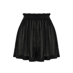 Carmen Loose Fit Elastic Waist Shorts - Black