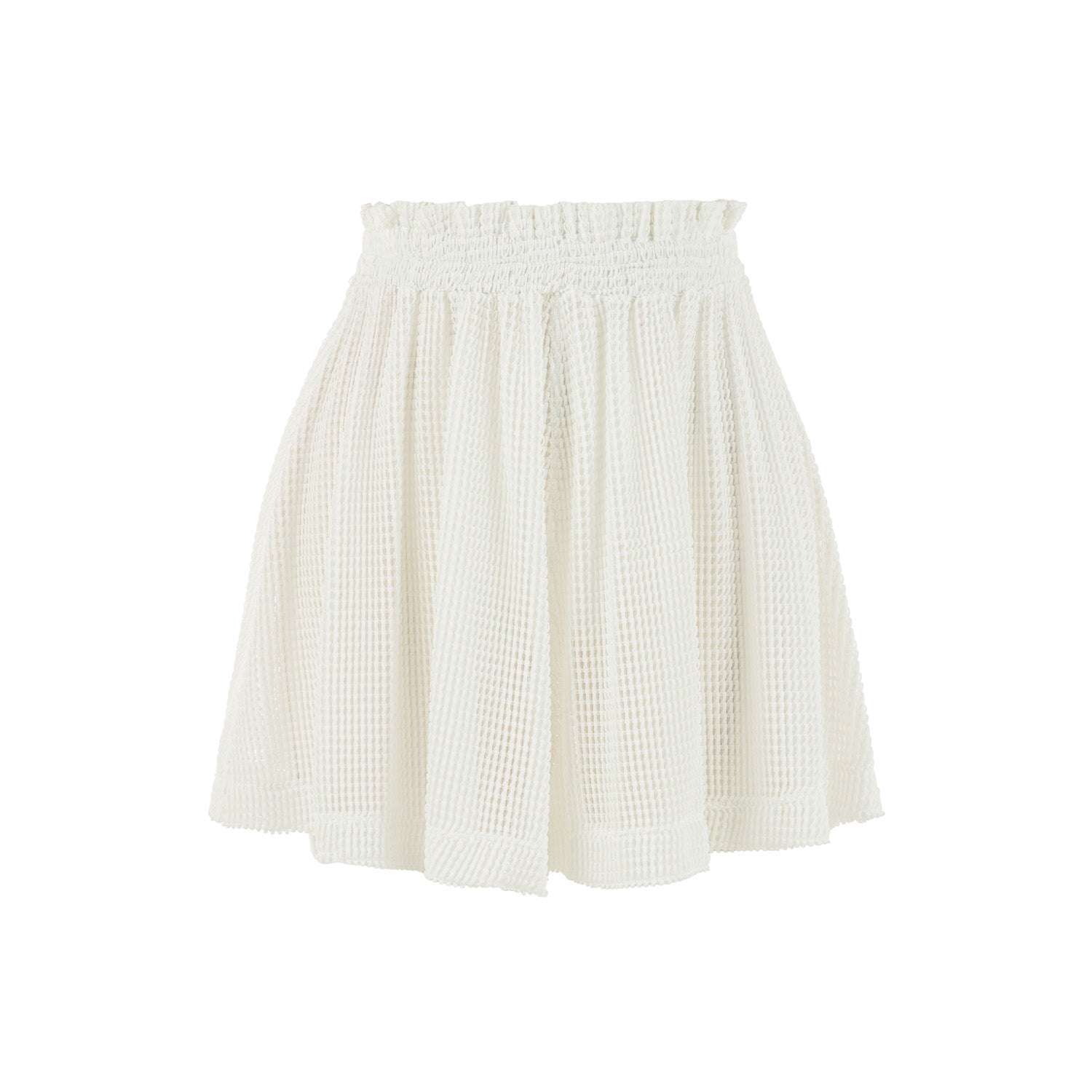 Carmen Loose Fit Elastic Waist Shorts - White