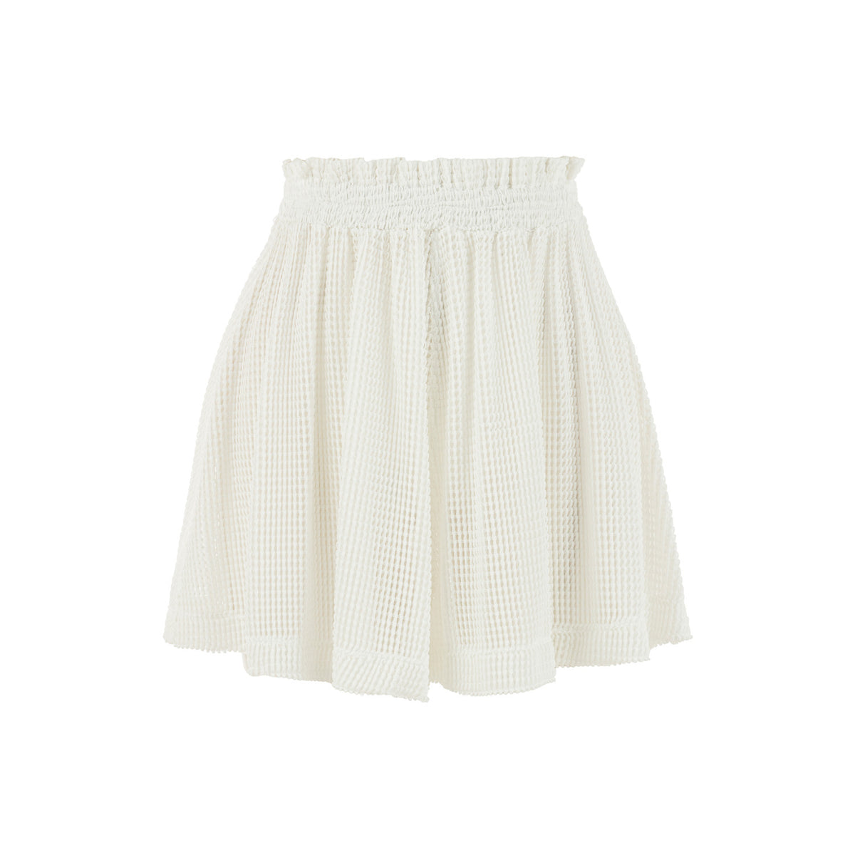Carmen Loose Fit Elastic Waist Shorts - White