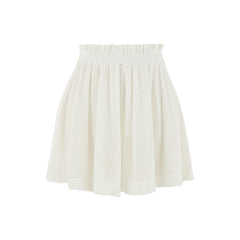 Carmen Loose Fit Elastic Waist Shorts - White