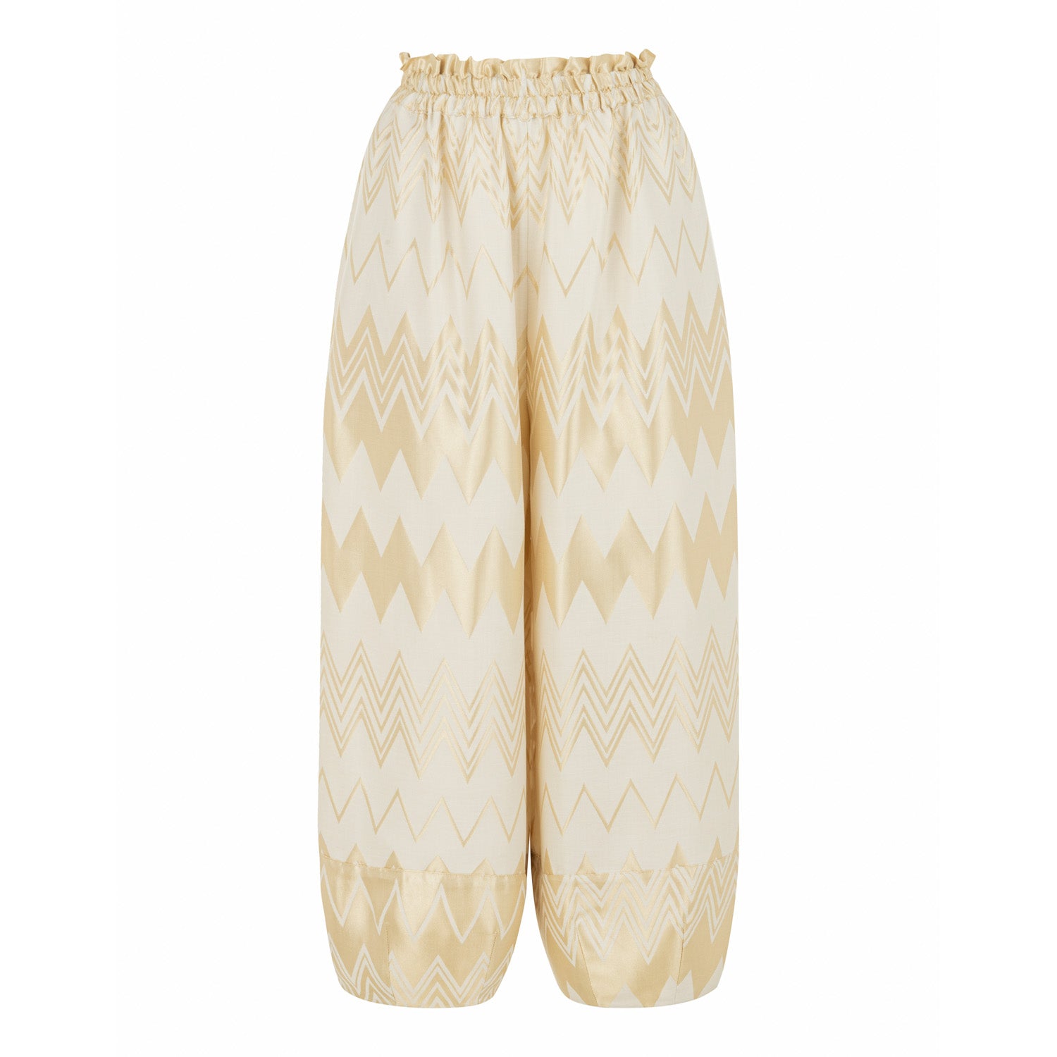 Madrid Loose Fit Elastic Waist Pants - Gold