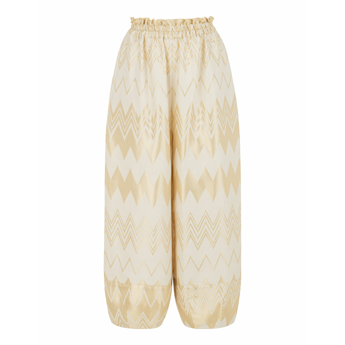 Madrid Loose Fit Elastic Waist Pants - Gold