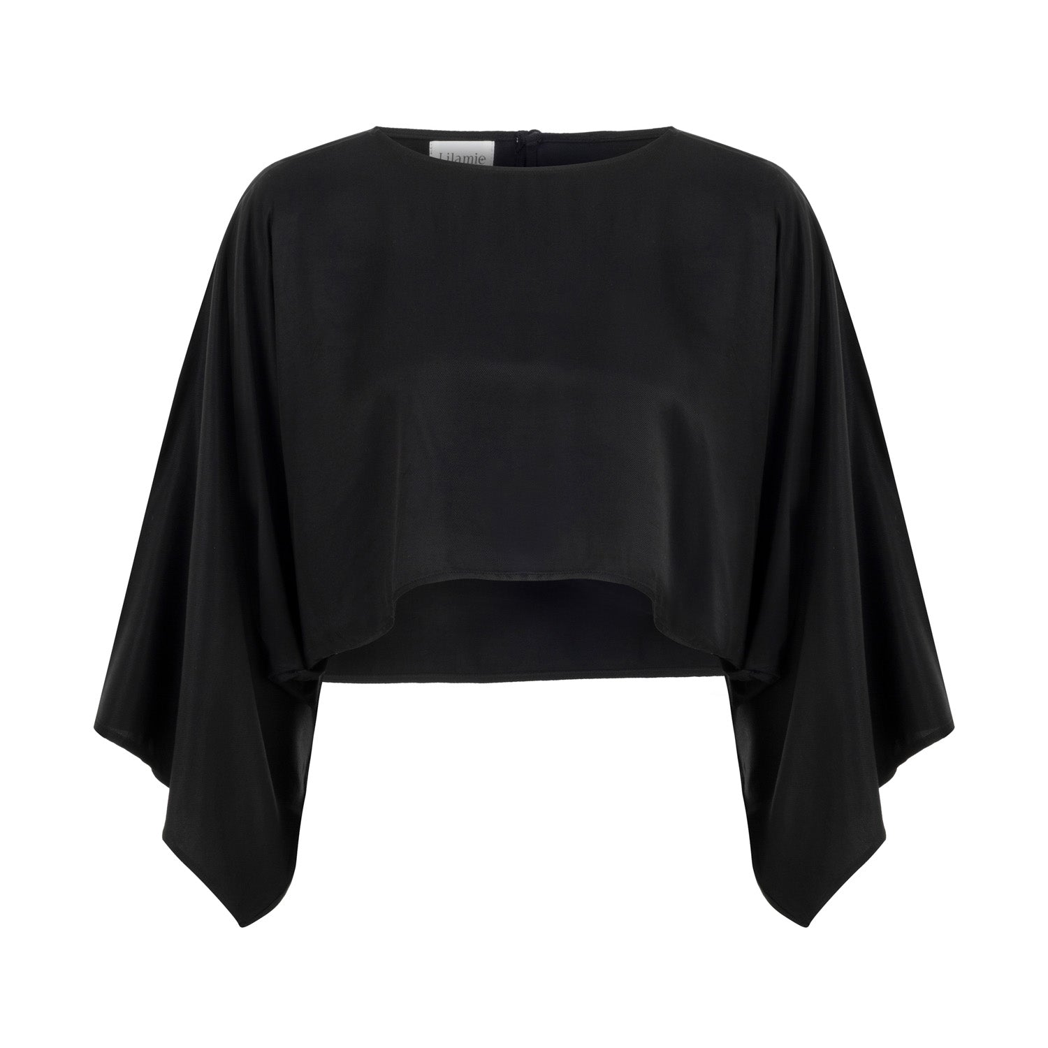 Soho Loose Fit Boat Neck Blouse - Black