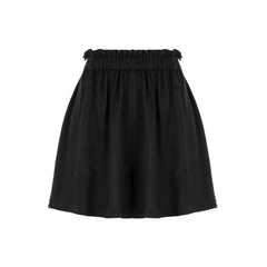 Soho Loose Fit Elastic Waist Line Shorts - Black