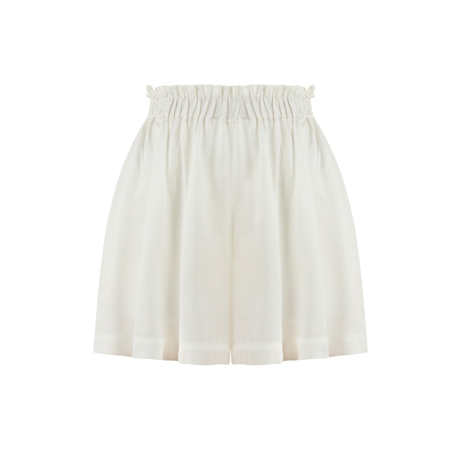 Soho Loose Fit Elastic Waist Line Shorts - White