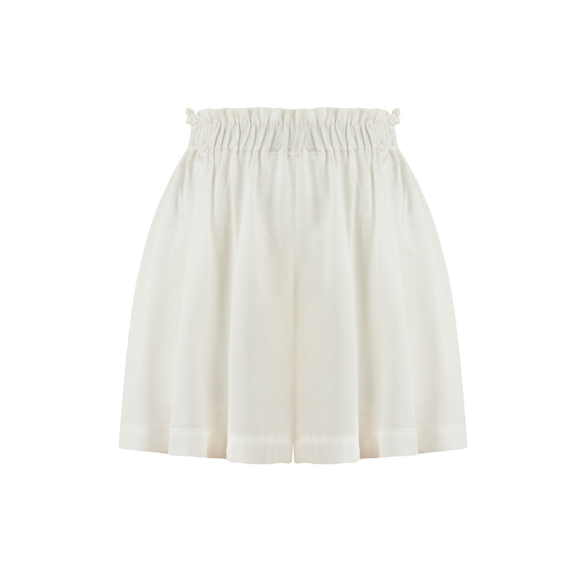 Soho Loose Fit Elastic Waist Line Shorts - White