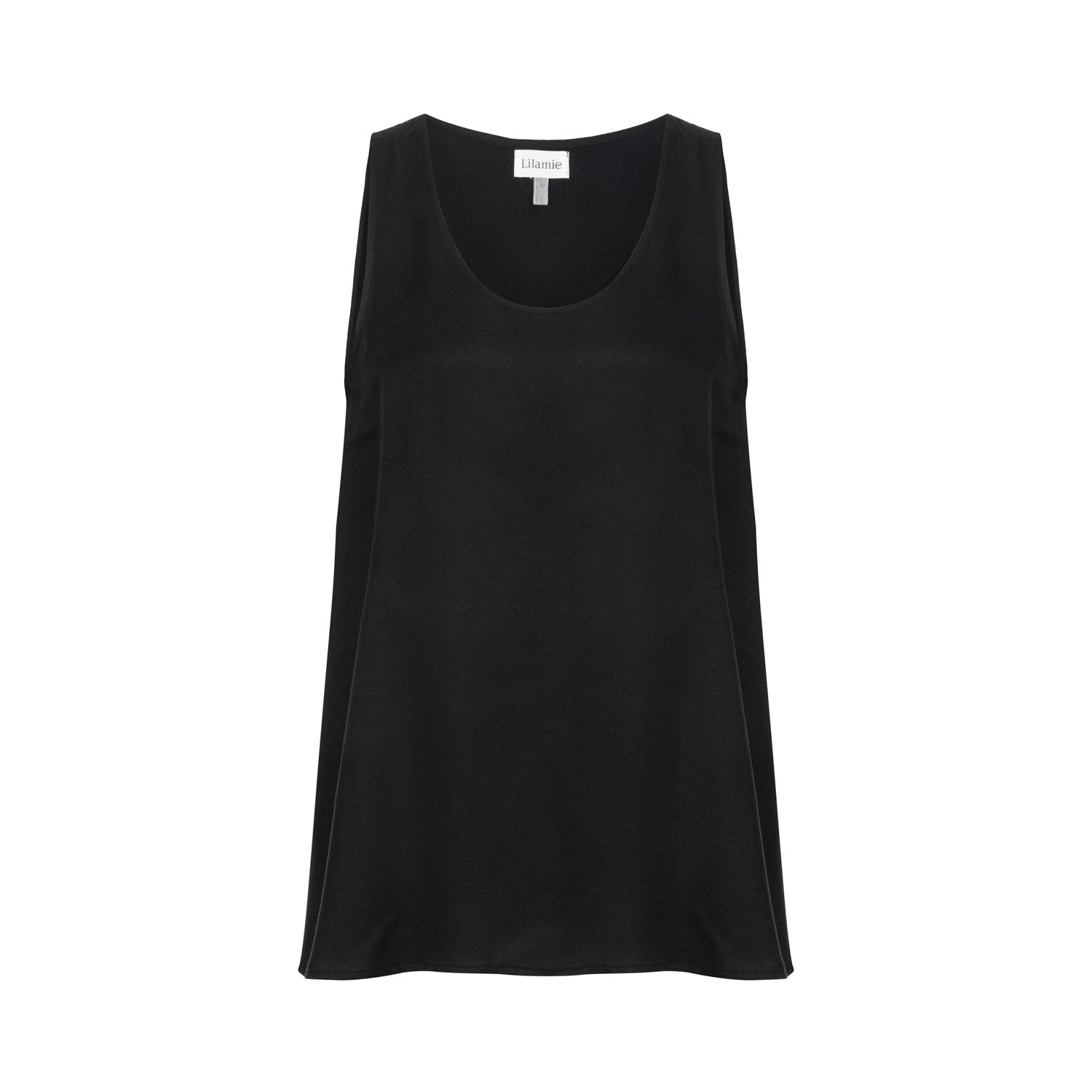 Soho Loose Fit Longline Tank Top - Black