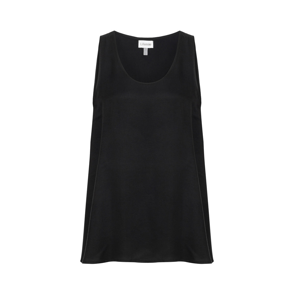 Soho Loose Fit Longline Tank Top - Black