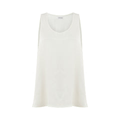 Soho Loose Fit Longline Tank Top - White