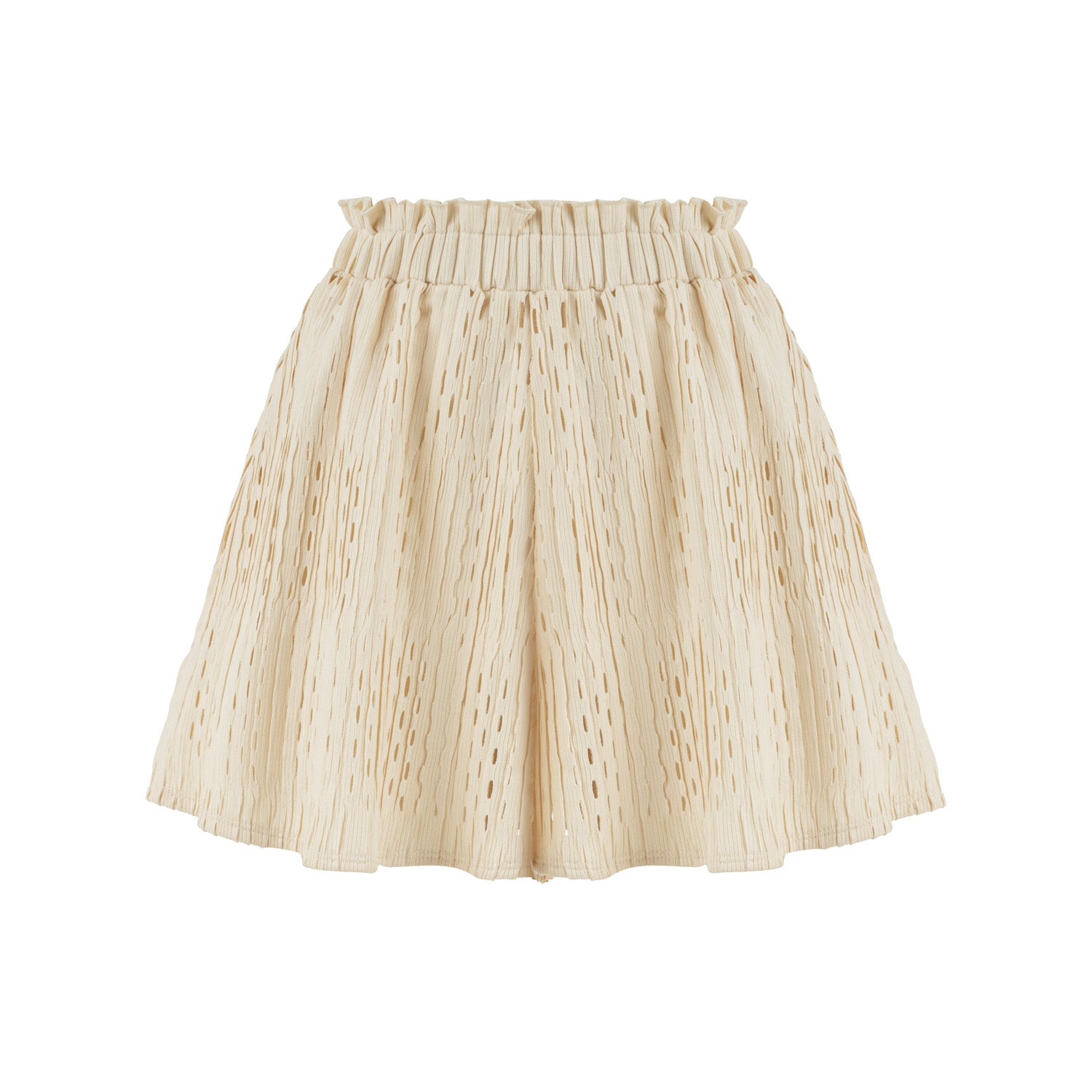 Tulum Loose Fit Elastic Waist Shorts - Beige