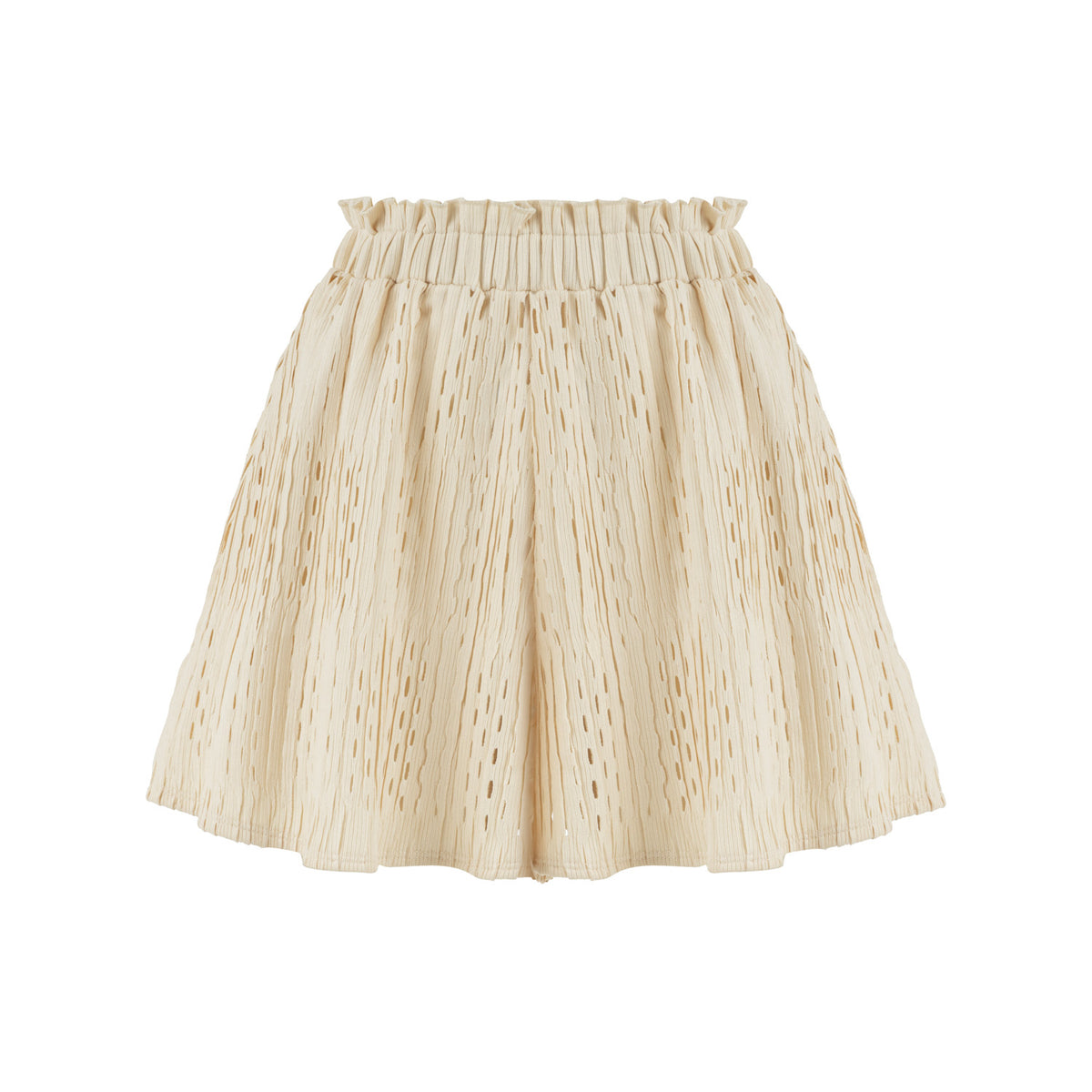 Tulum Loose Fit Elastic Waist Shorts - Beige