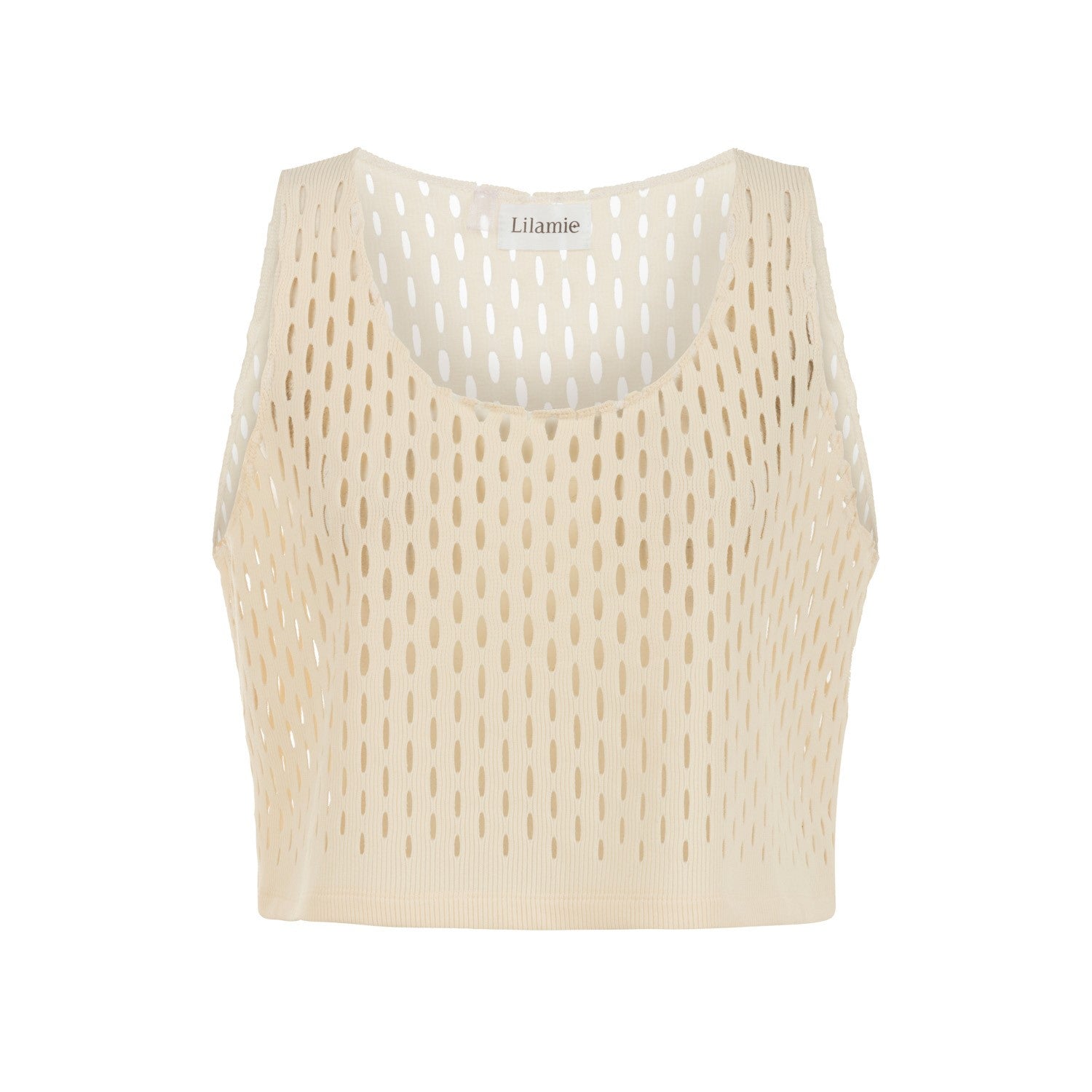 Tulum Loose Fit Sleevless Tank Top - Beige