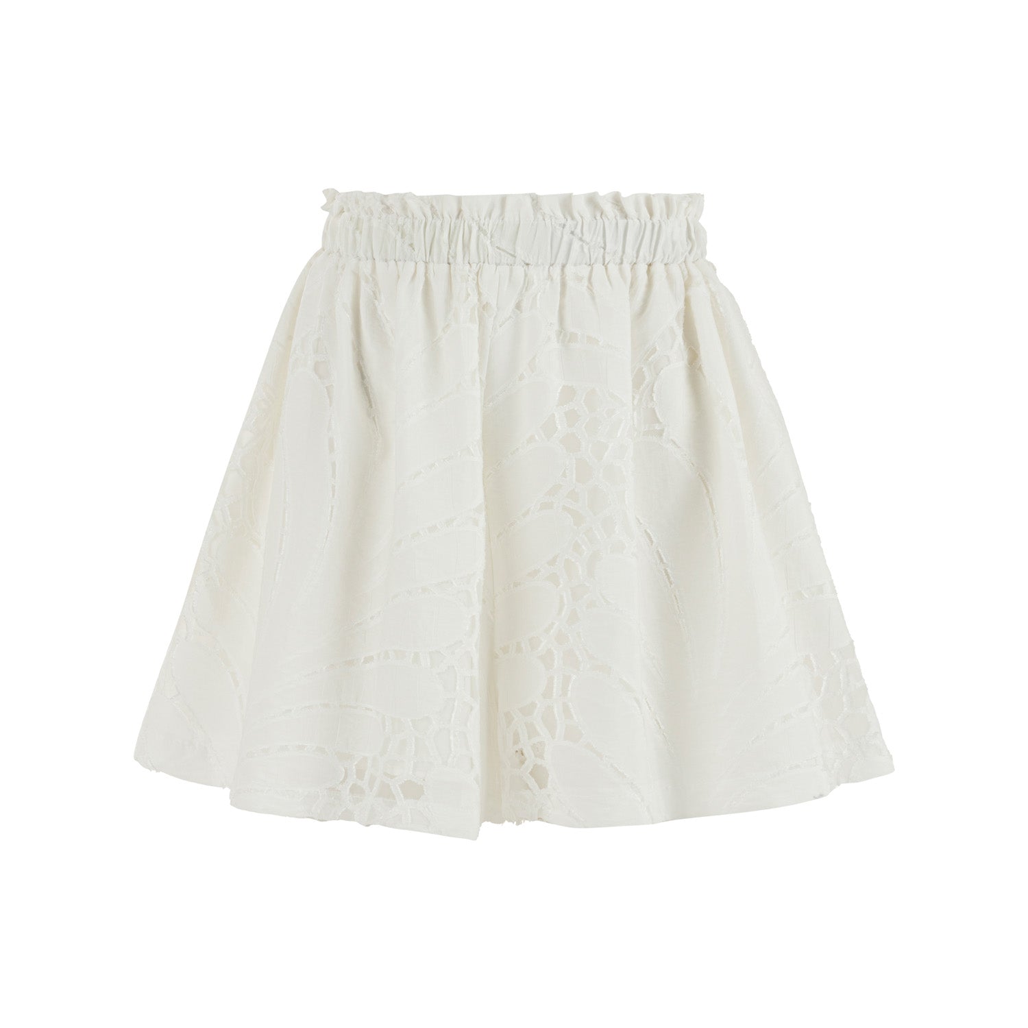 Victoria Elastic Waist Loose Fit Shorts – White