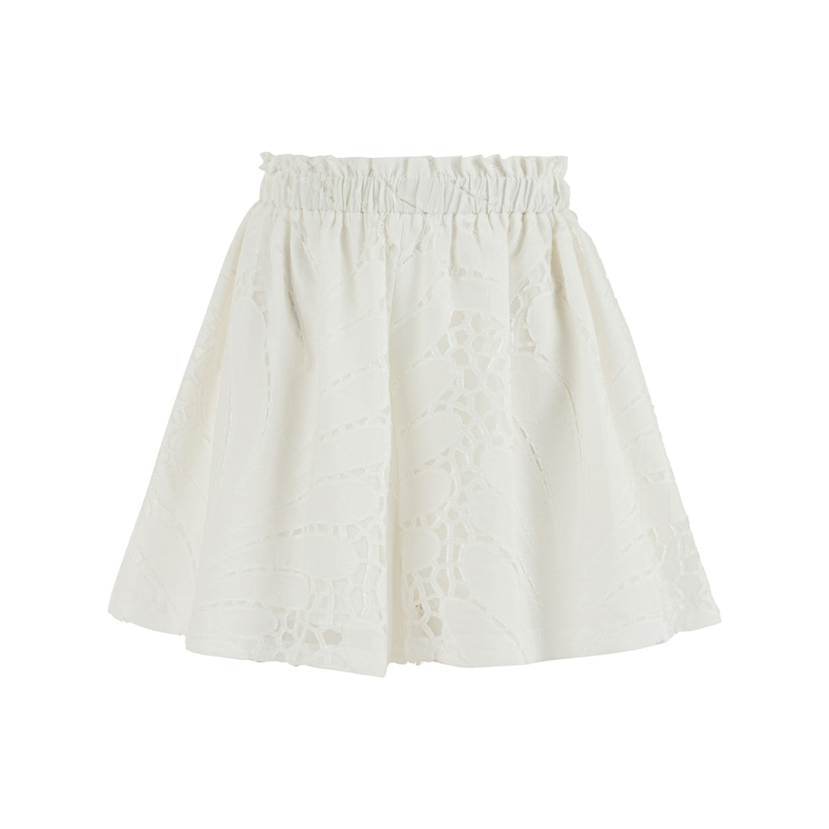 Victoria Elastic Waist Loose Fit Shorts – White