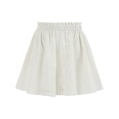 Victoria Elastic Waist Loose Fit Shorts – White