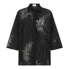 Victoria Oversize Long Shirt - Black