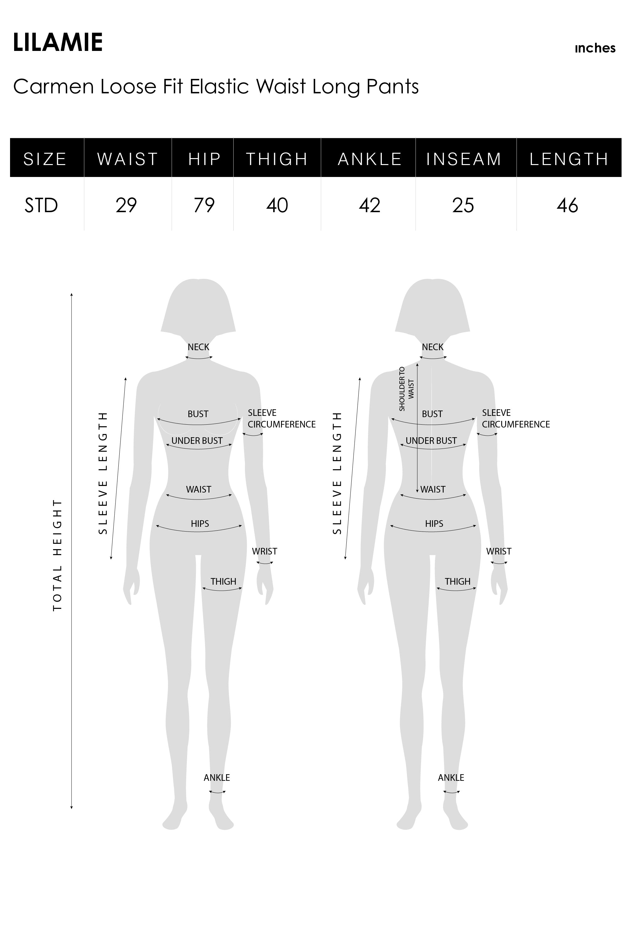 Carmen Loose Fit Elastic Waist Long Pants - Cinnamon